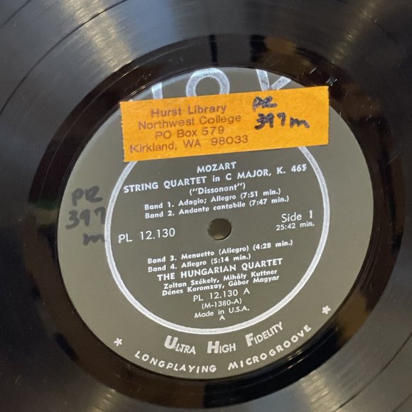 The Hungarian String Quartet Mozart Quartets (Vinyl, 1962) VOX PL 12.130 VG LP - Picture 7 of 9